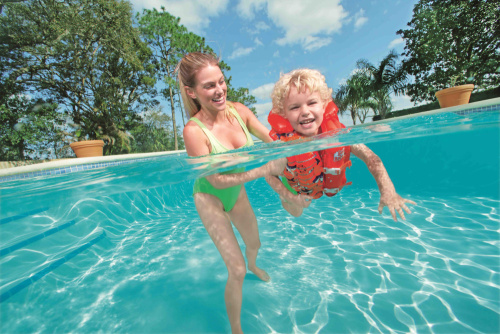 Жилет для плавания с тканевой подкладкой 51х46 см, два цвета, от 3 до 6 лет (Bestway 32156)