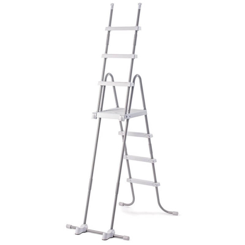Лестница для бассейнов до 122 см, 3 ступеньки, с площадкой, с защитой (Intex 28076)