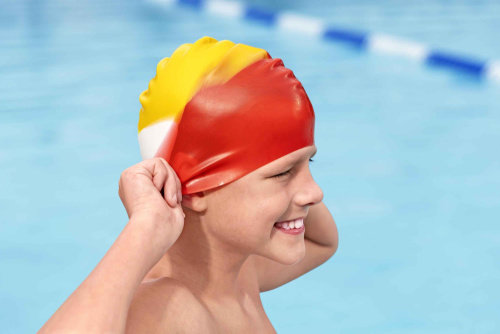 Шапочка для плавания "Lil'Color Wave Swim Cap", от 3 лет (Bestway 26049 BW)