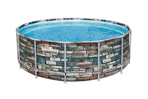 Каркасный бассейн Bestway 427х122 см + фильтр-насос 3028 л/ч, тент, лестница (56993 BW)