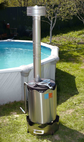 Дровяной водонагреватель для бассейна Termopool Volcano Pro 40 (45 кВт, спираль 31 метр, 20 витков)