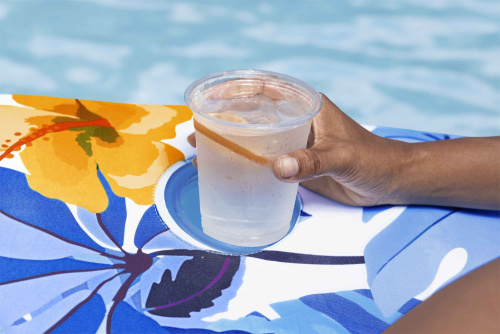 Надувной матрас-шезлонг для плавания 176х107 см, с тканевым чехлом (Bestway 43402 BW)