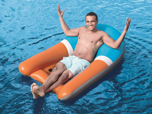 Надувной шезлонг для отдыха на воде, 165х120 см (Bestway 43169)