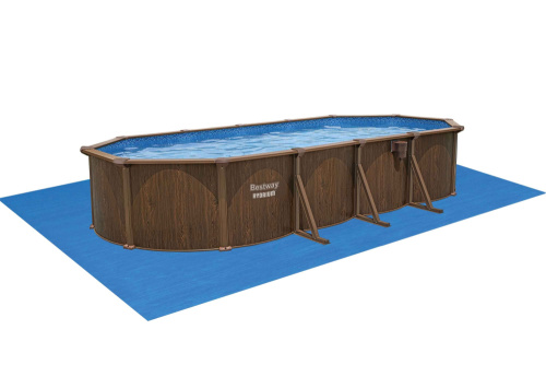 Стальной бассейн Bestway Hydrium Pool Set 732х366х132 см + песочный ф/насос 5678 л/ч, лестница, тент, подстилка (561CW BW)