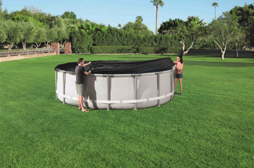 Тент для каркасного бассейна Power Steel Pools, Hydrium Pools 488 см (d 490 см) (Bestway 58249 BW)
