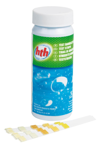 Тестовые полоски для воды (Ph, свободный хлор, общий бром, общая щелочность), 25 тестов, hth, (A890217H1)