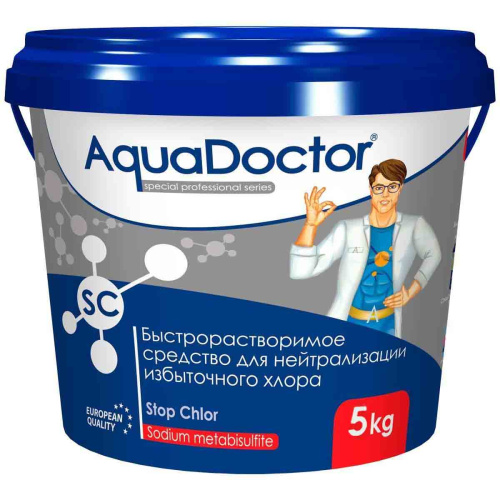 AquaDoctor SC Stop Chlor, 5 кг, средство для нейтрализации избыточного хлора (19839) AquaDoctor SC Stop Chlor, 5 кг, средство для нейтрализации избыточного хлора (19839)