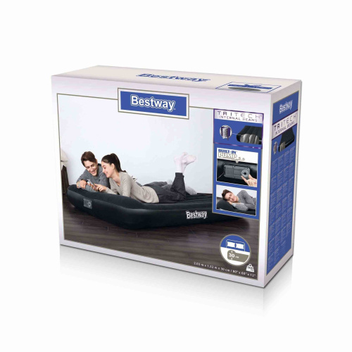 Надувной матрас Tritech 203x152x30 см, с подголовником и встроенным насосом (Bestway 67464 BW) Надувной матрас Tritech 203x152x30 см, с подголовником и встроенным насосом (Bestway 67464 BW)