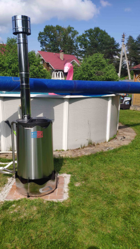 Дровяной водонагреватель для бассейна Termopool Volcano Pro 50 (55 кВт, спираль 37 метров, 24 витка)