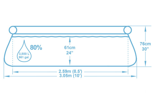 Бассейн надувной Bestway Fast Set Pools 305х76 см + фильтр-насос 1249 л/ч (57270/57109 BW)