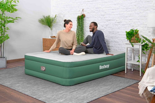 Надувная кровать ToughLite TPU 152х203х46 см, встроенный насос 220V (Bestway 69646 BW)