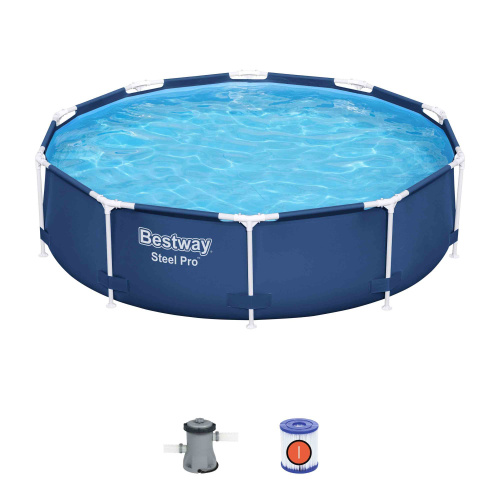 Каркасный бассейн Bestway Steel Pro 305х76 см + фильтр-насос 1249 л/ч (56679 BW) Каркасный бассейн Bestway Steel Pro 305х76 см + фильтр-насос 1249 л/ч (56679 BW)