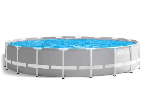 Каркасный бассейн Intex Prism Frame 549x122 см + фильтр-насос 5678 л/ч, лестница, тент, подстилка (26732)