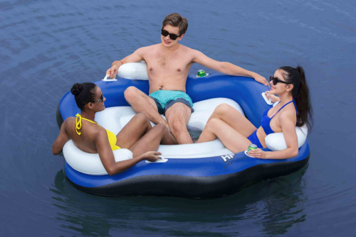 Надувной шезлонг для отдыха на воде для троих 199х176 см (Bestway 43111 BW)