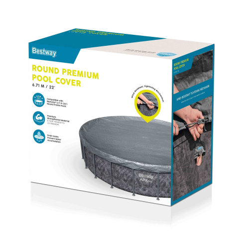 Тент премиум для каркасного бассейна 671 см (Bestway 58955 BW)