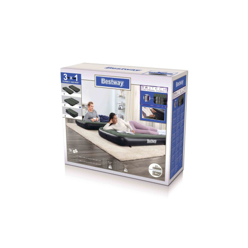 Надувной матрас Bestway Tritech Connect And Rest Air Mattress 3-в-1, 188х99х25 см (Bestway 67922 BW) Надувной матрас Bestway Tritech Connect And Rest Air Mattress 3-в-1, 188х99х25 см (Bestway 67922 BW)