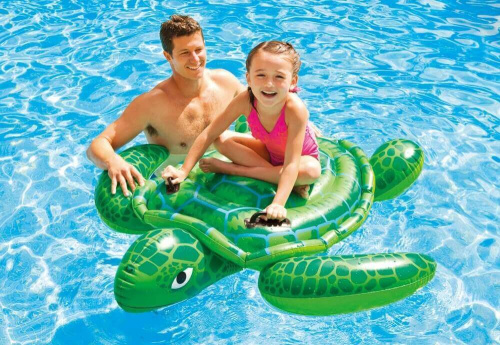 Надувная игрушка-наездник 150х127 см "Морская черепаха Лил" от 3 лет (Intex 57524)