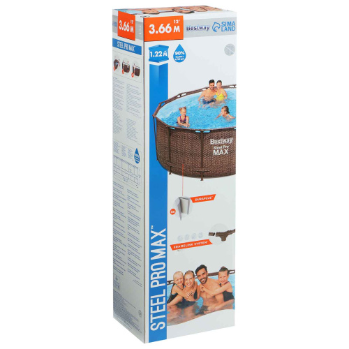Каркасный бассейн "Ротанг" 366х122 см, без аксессуаров (Bestway 561JH)