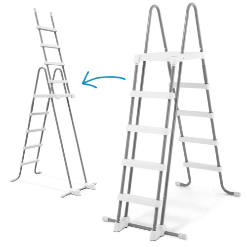 Каркасный бассейн Intex Ultra Frame 732x366x132 см + комб. ф/насос, лестница, тент, подстилка, наб. д/чистки, волейб. сетка (26368)