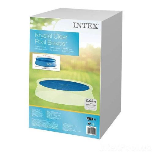 Солнечное покрывало с обогревающим эффектом для бассейнов 244 см (D206 см) (Intex 28010)