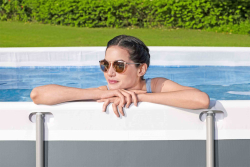 Каркасный прямоугольный бассейн Bestway 282х196х84 см + фильтр-насос 1249 л/ч (56629 BW)