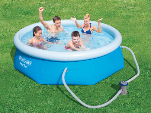 Бассейн надувной Bestway Fast Set Pools 244х66 см + фильтр-насос 1249 л/ч (57268/57100 BW)