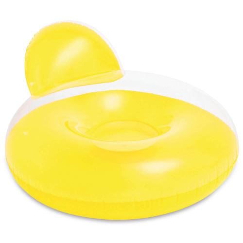 Надувной круг-шезлонг для плавания 137х122 см, 2 цвета (Intex 58889)