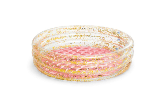 Детский надувной бассейн 86х25 см "Блестящий" 56 л, от 1 до 3 лет, надувное дно (Intex 57103)