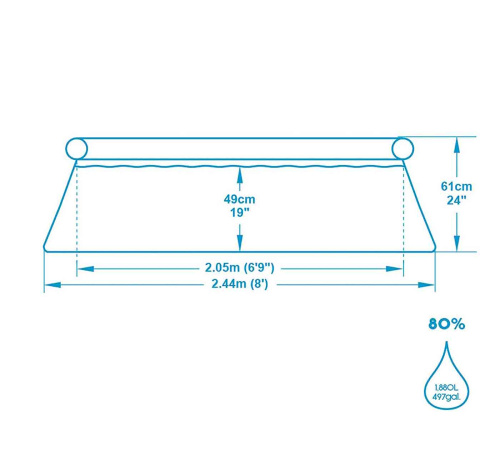 Бассейн надувной Bestway Fast Set Pools 244х61 см (57448 BW)