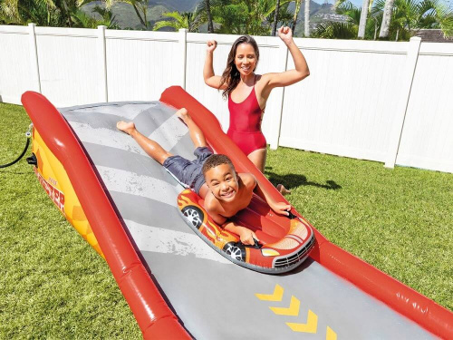 Надувная водная горка "Гоночная трасса", 561х119х76 см (Intex 57167)