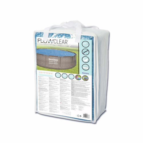 Солнечное покрывало с обогревающим эффектом для бассейнов 366, 396 см (D356 см) (Bestway 58242 BW)