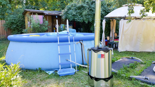 Дровяной водонагреватель для бассейна Termopool Volcano Pro 40 (45 кВт, спираль 31 метр, 20 витков)