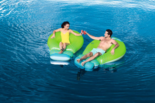 Надувной шезлонг для отдыха на воде, 188х115 см (Bestway 43138)