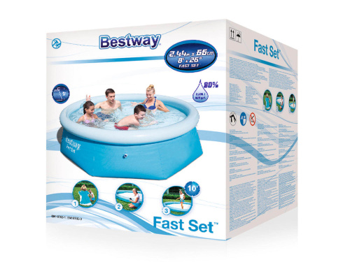 Бассейн надувной Bestway Fast Set Pools 244х66 см (57265/57008 BW)