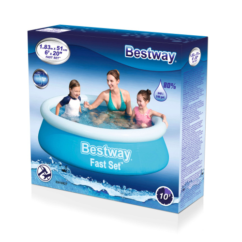 Бассейн надувной Bestway Fast Set Pools 183х51 см (57392)