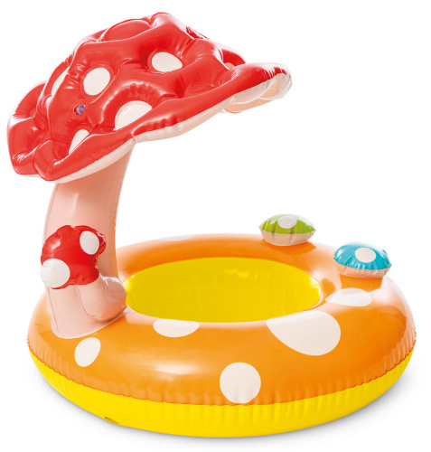 Надувной круг 69 см с навесом "Грибочек", от 1 до 2 лет (Intex 56574)