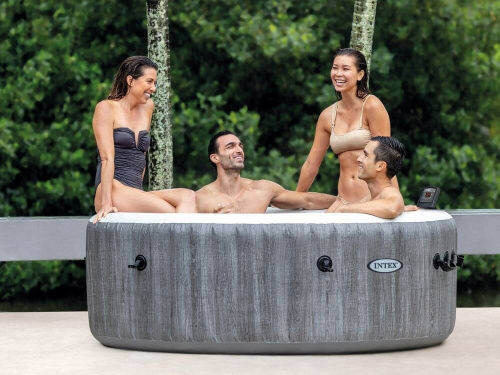 СПА-бассейн Intex PureSpa Greywood Deluxe 145/196х71 см с круговым пузырьковым массажем (28440)