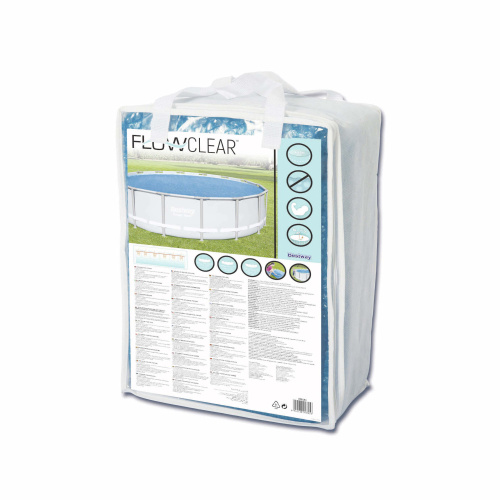 Солнечное покрывало с обогревающим эффектом для бассейнов 488 см (D462 см) (Bestway 58253 BW)