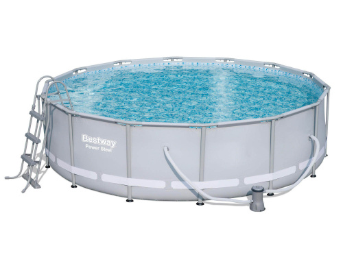Каркасный бассейн Bestway 427х107 см + фильтр-насос 3028 л/ч, тент, лестница, подстилка (56641 BW)