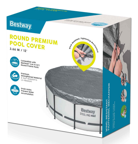Тент премиум для каркасного бассейна 366 см (Bestway 58949 BW)