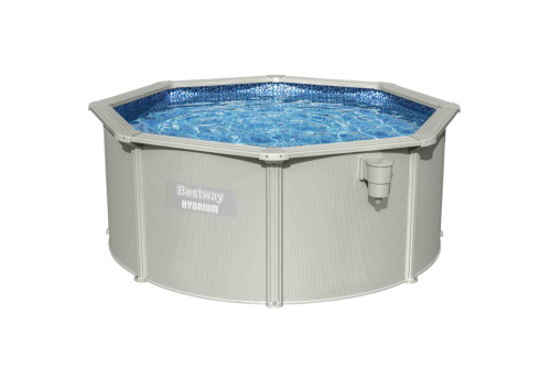 Стальной бассейн Bestway Hydrium Pool Set 300х120 см + песочный ф/насос 3028 л/ч, лестница, тент, подстилка (56566 BW)