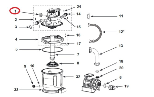 Манометр для песчаного фильтр-насоса Intex 26644/28644 (Intex 11720)