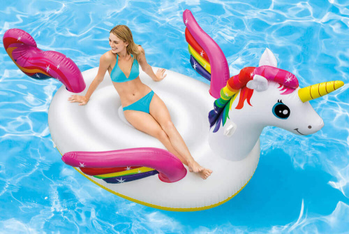 Надувной плотик "Большой единорог" 251х163х145 см (Intex 57291)