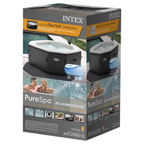 СПА-бассейн Intex Jet&Bubble Deluxe 168/218х71 см, восьмигранный, гидромассаж+пузырьк., хлорогенератор (28456)