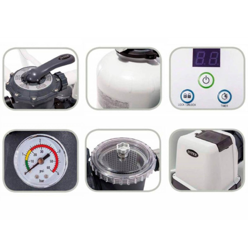 Хлоргенератор (система морской воды) QX2600 Intex с песочным фильтр-насосом 10000 л/ч (26680)