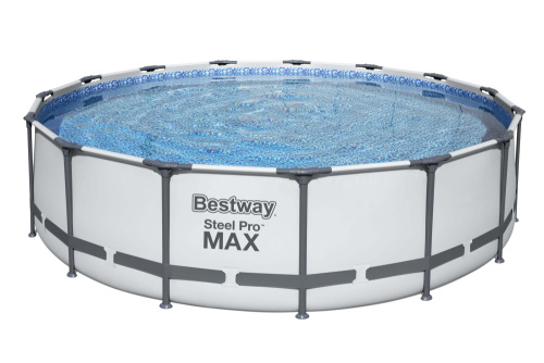 Каркасный бассейн Bestway 457х107 см + фильтр-насос 3028 л/ч, тент, лестница (56488 BW)