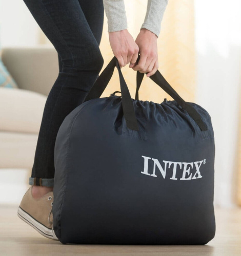 Надувная кровать Dura-Beam Deluxe Series 152х236х86 см, встроенный насос 220V (Intex 64448)