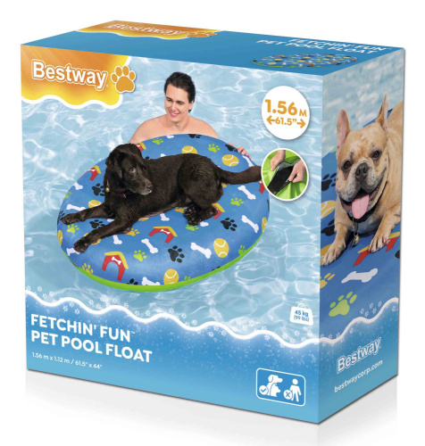 Надувной матрас для питомца, для плавания 156x112 см (Bestway 43849 BW)