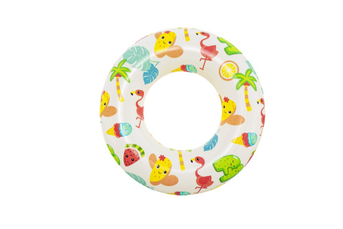 Детский надувной бассейн 122х20 см с мячом и кругом, 137 л, от 2 лет (Bestway 51124 BW)