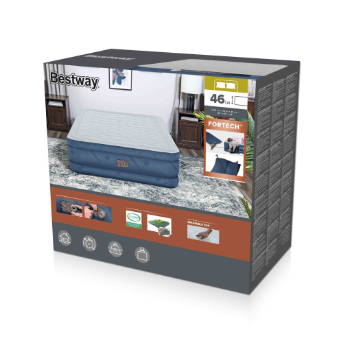 Надувная кровать Fortech 152х203х46 см, встроенный насос 220V (Bestway 69075 BW) Надувная кровать Fortech 152х203х46 см, встроенный насос 220V (Bestway 69075 BW)